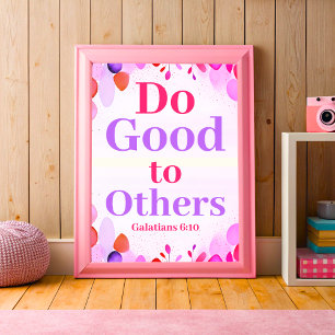 Gutes tun für andere Boho Christlich Teen Girl Art Poster