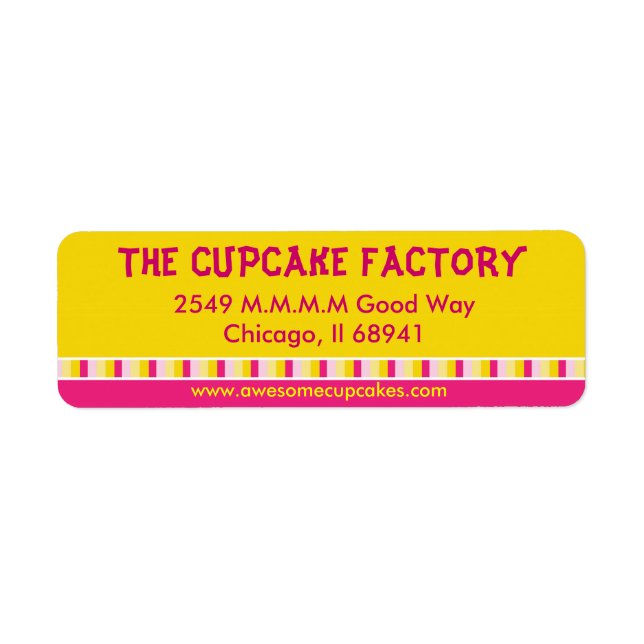 Gutes und helles Cupcake Factory Business-Label (Vorne)