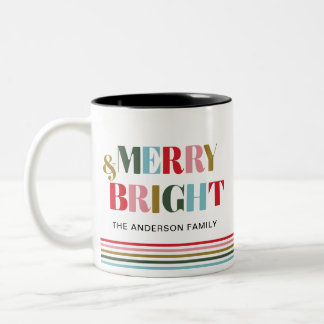 Gutes und helles Retro Family Foto Geschenk Zweifarbige Tasse