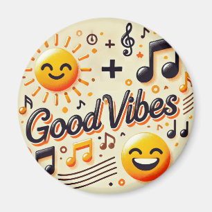 ☀️ + 🎶 = GUTES VIBES-Magnet Magnet