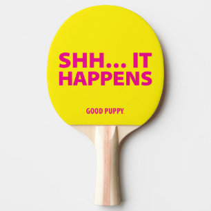 GUTES WELPE Klingeln Pong. SHH… ES GESCHIEHT Tischtennis Schläger