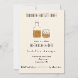 Gutes Whiskey Gutes wünscht Party für die Altersve Einladung