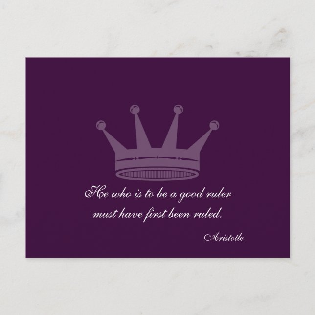Gutes Zitat - Aristoteles PostCards Postkarte (Vorderseite)