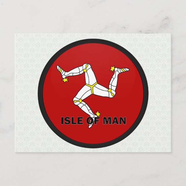 Gütesiegel der Isle of Man Roundel Postkarte (Vorderseite)