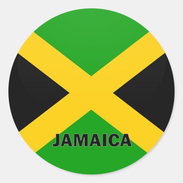 Gütesiegel Jamaica Roundel Runder Aufkleber (Vorderseite)