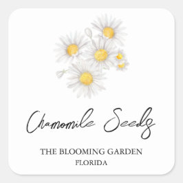 Gütezeichen Chamomile Quadratischer Aufkleber
