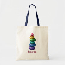 Guthaben an. Rainbow Stacking Rocks Tasche