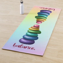 Guthaben an. Rainbow Stacking Rocks Yoga Mat