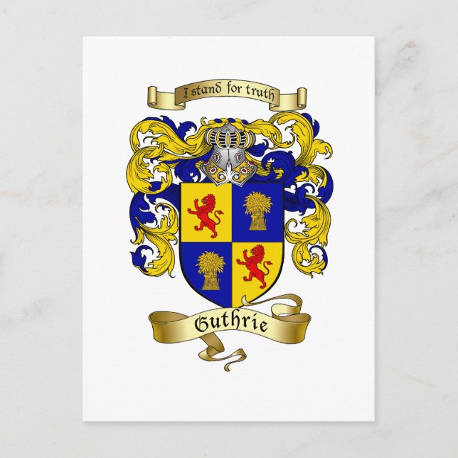 Guthrie Coat of Arms Postkarte (Vorderseite)