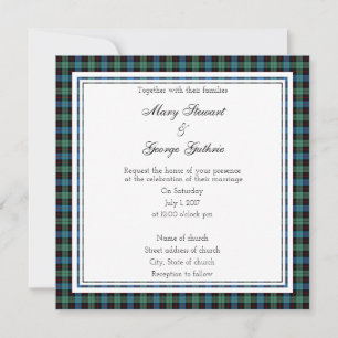 Guthrie Scottish Mariage Carré Invitation