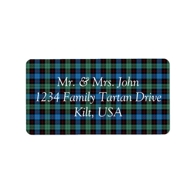 Guthrie Tartan Label Adressaufkleber (Vorne)