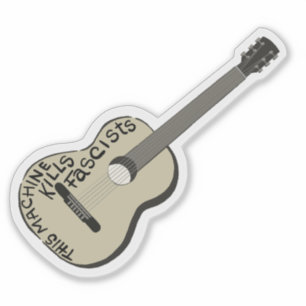Guthrie's Gitarre "Diese Maschine tötet Faschisten Aufkleber