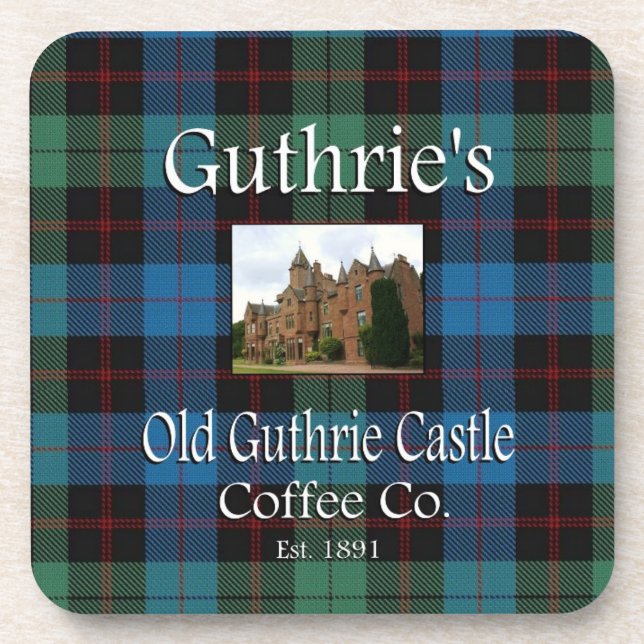 Guthrie's Old Guthrie Castle Coffee Co. Getränkeuntersetzer (Vorderseite)