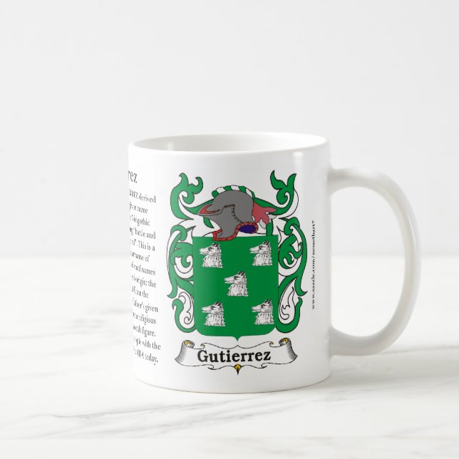 Gutiérrez-Familien-Wappen Tasse (Rechts)