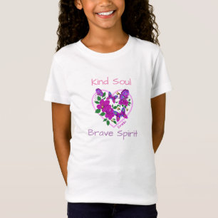 Gütige Seele Tapferer Geist Wilde Freie Blume Herz T-Shirt