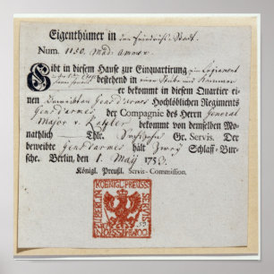 Gutschein, 1759 poster