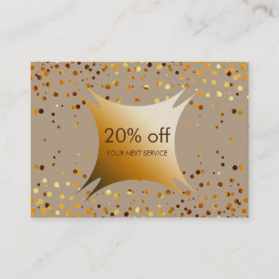 Gutschein für den Confetti Gold Gutschein Rabattkarte