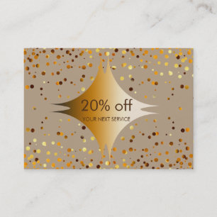 Gutschein für den Confetti Gold Gutschein Rabattkarte