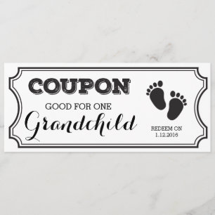 Gutschein für eine Grandchild Baby Ankündigung