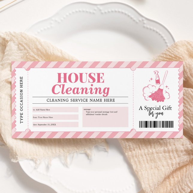 Gutschein für Reinigungsleistungen im Haus Einladung (Von Creator hochgeladen)