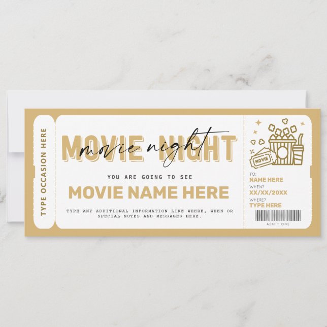 Gutschein für Überprise Movie Night Einladung (Vorderseite)