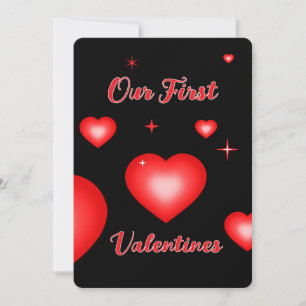 Gutschein Herz Coupon Schwarze Valentinskarte Einladung