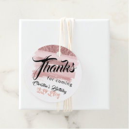 Gutschein | Rose Gold Glitzer Pinsel Glitz Geschenkanhänger