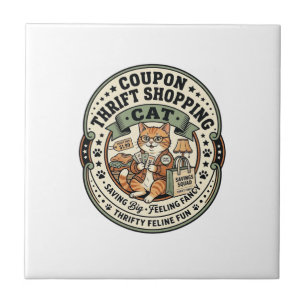 Gutschein-Spar-Shopping-Katze Gutschein-Spar-Shopp Fliese