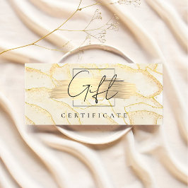 Gutscheinkarte für das Geschenk des Goldenen Strei
