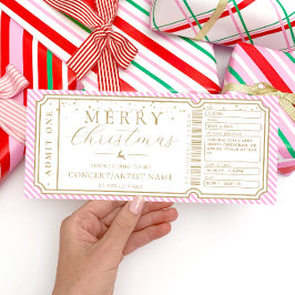 Gutscheinkarte für das Rosa Stripe Konzert Einladung