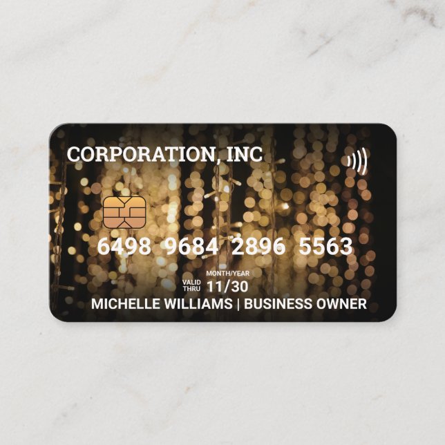 Gutschrift | Debitkarte | Hanging Lights Visitenkarte (Vorderseite)