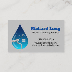 Gutter Clearing Service Business Card Visitenkarte