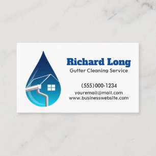 Gutter Clearing Service Business Card Visitenkarte