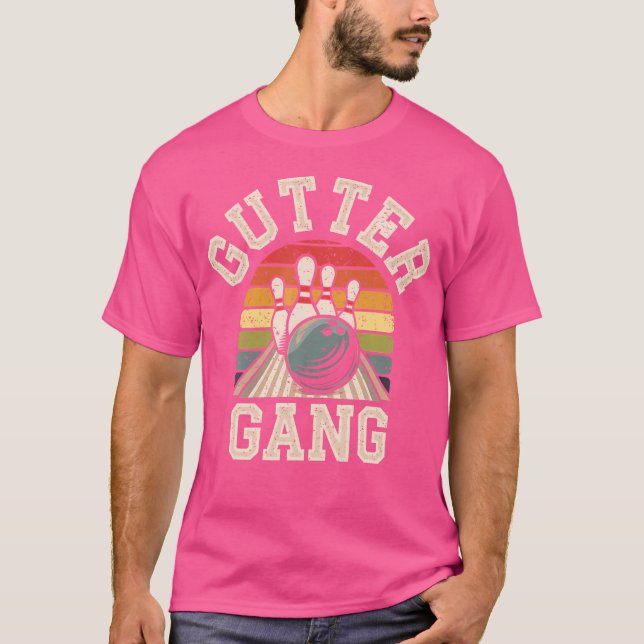 Gutter Gang Bowling Funny Bowler T-Shirt (Vorderseite)