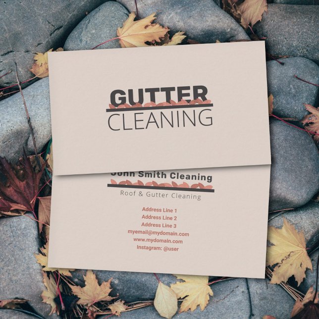 Gutter Reinigung Visitenkarte (Gutter Cleaning Business Card)
