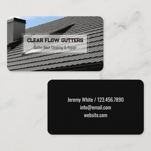 Gutter Roof Visitenkarte (Vorne/Hinten)