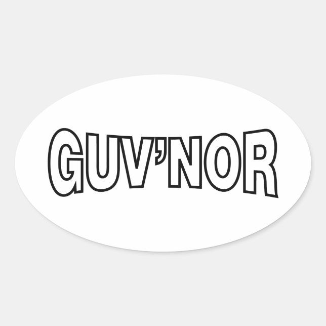 GUV'NOR OVALER AUFKLEBER (Vorderseite)