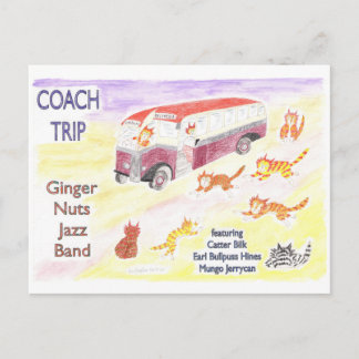 Guy Arab Coach Trip to Jazz Band Gig Postkarte