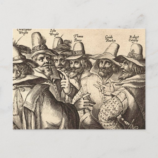 Guy Fawkes Postkarte (Vorderseite)