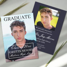 Guy Grad Faire-part de graduation en photo moderne