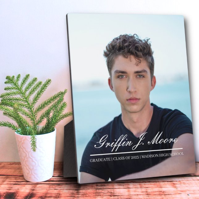 Guy Grad Modern Graduate Plaque photo (Créateur téléchargé)