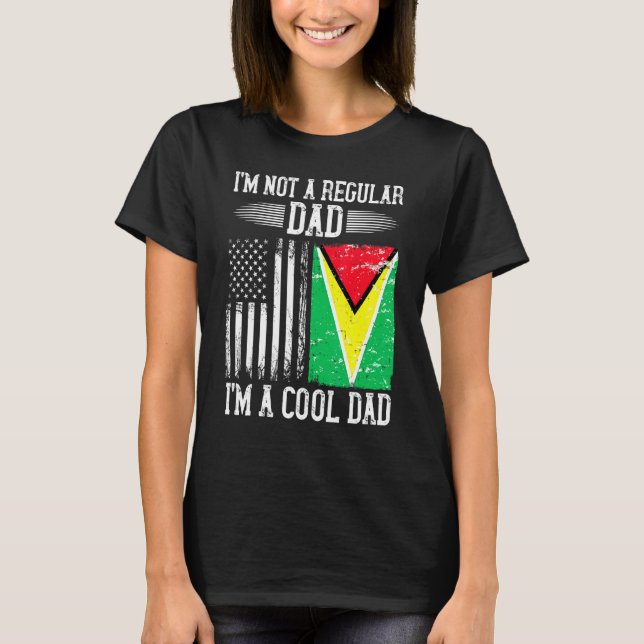 Guyana American Flag Guyana Root Vater T-Shirt (Vorderseite)