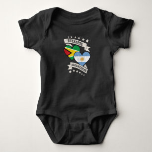 Guyana Argentinische Herzfahnen Guyana Argentinien Baby Strampler