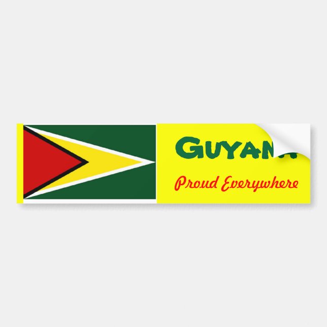 Guyana-Autoaufkleber Autoaufkleber (Vorne)