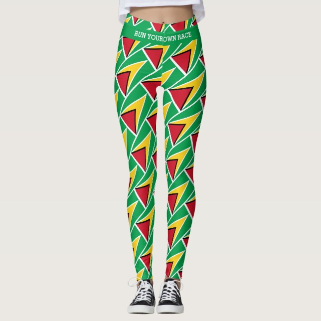 GUYANA Benutzerdefinierter Text führt Ihr EIGENES  Leggings (Vorderseite)