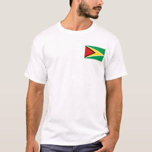 Guyana Drapeau et carte T-shirt