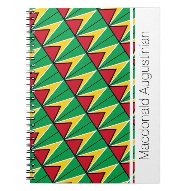 GUYANA Drapeau Personnalisable Carnet Journal (Devant)