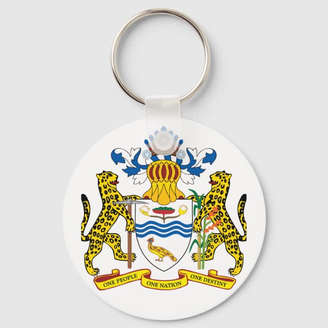 Guyana Emblem Schlüsselanhänger (Vorderseite)