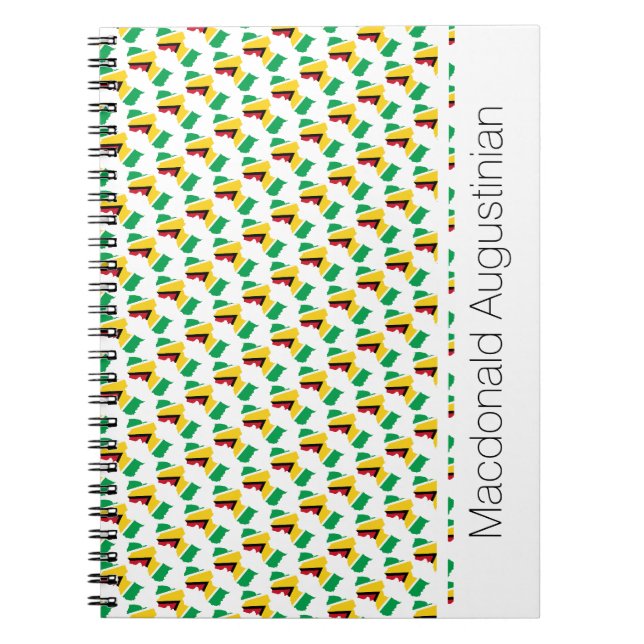 GUYANA Flag Custom Add Your Name Notebook Journal Notizblock (Vorderseite)