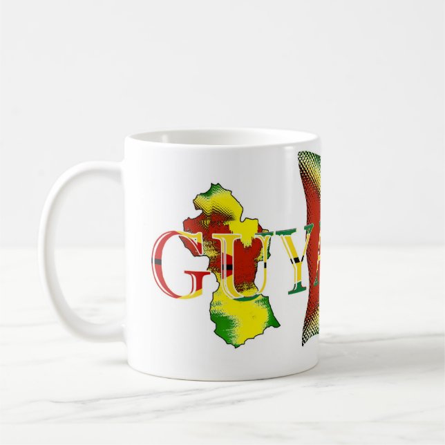 Guyana Flag_Digital Art_Mug Kaffeetasse (Links)